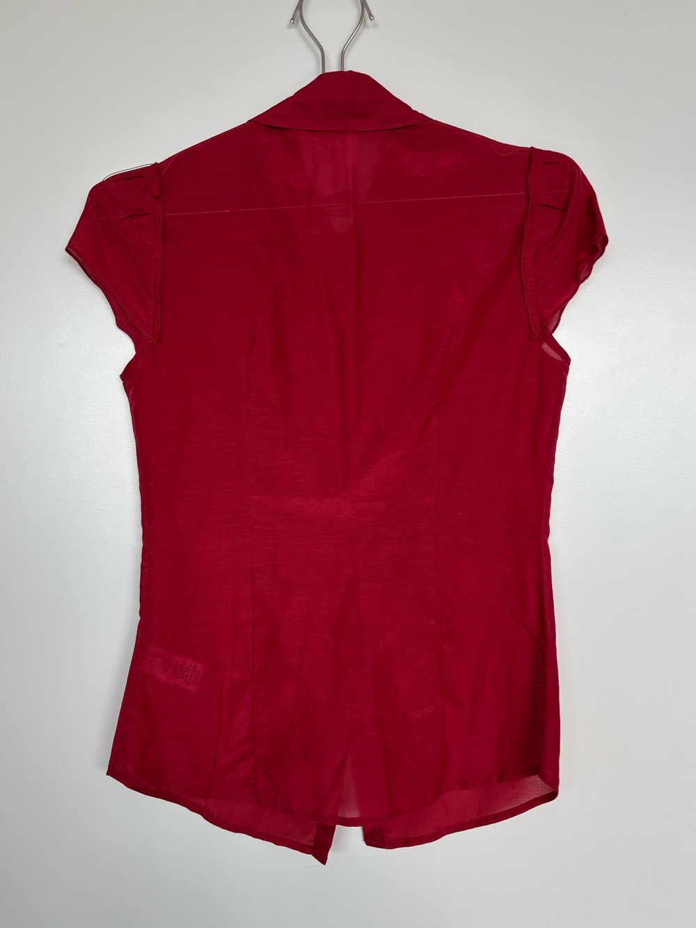 Silk Red Blouse - Picture 2 of 3